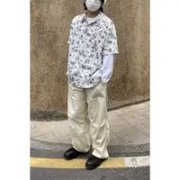 在飛比找蝦皮商城優惠-男士韓版流行款式街頭嘻哈垂墜襯衫印花大碼休閒襯衫