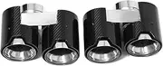 Quad Carbon Fiber Exhaust Tip Compatible For BMW G22 G26 420i 430i 425i Muffler Tip Exhaust Tip Nozzle Exhaust System TailTip Tuning(Carbon Fiber A)