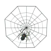 Colorful Realistic Spiders Halloween Decoration Web Toy Accessory