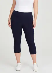 [Taking Shape] Taking Shape Good Earth Australian Cotton Crop Legging Size 28 in Dark Indigo - Plus Size Women's Leggings Dark Indigo
