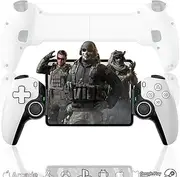 Wireless Controller for iPhone/iPad/Switch/PS4/PS3/PC/Android，Streaming Support, Cloud Gaming, Macro Programming Function, Turbo Boost Function, 6-Axis Gyro, Vibration Function, COD,White