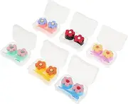 [PERSELOSO] 6Pcs Contacts Lens Cases Cute Dual Color Storage Boxes for Lens Protection Leak Design for Travel Everyday Use for Friends