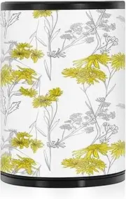 Wildflowers Plants Yellow Ciggaret Butt Container Smell Proof Portable Ashtray Cigarette Cup Ashtray Lid Lock, Travel Ash can