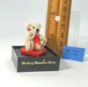 Dollhouse miniature 1/12th scale cream teddy bear #72