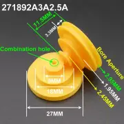 20Pcs/Lot 27MM18MM9MM 3-Layer Plastic Pulley Groove Bore 2.45MM 1.95MM 2.95MM HQ