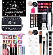 Full Makeup Kit, Travel Makeup Palette, Professional Makeup Bundle, Portable Makeup Set, Makeup Kit Women, Portable Travel-Friendly Complete Makeup Kit for Women