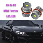 2x White Bright 80W LED Angel Eyes Light Bulb for BMW 7 series E65 E66 2002-2008
