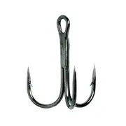 5 Packets of Eagle Claw Lazer Sharp L934BP Black Platinum 3x Strong Treble Hooks