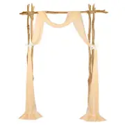 Wedding Arch Draping Fabric, 1 Panel 20 FT Backdrop Curtains, Champagne