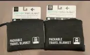 Set Of 2 G Force Jersey Knit Travel Blanket Packable Light Weight Ultra Soft
