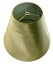 14 x 11 inch Glossy Burlap Fabric Chandelier Deep Empire Bell Shade, Light Olive
