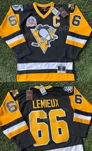 Mitchell & Ness Mario Lemieux 1991-92 Stanley Cup Finals Blue Line Hockey Jersey