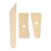 3pcs Pottery Ribs 11.7cm 19.8cm 12.7cm Wooden Clay Ceramic Sculpting Tool