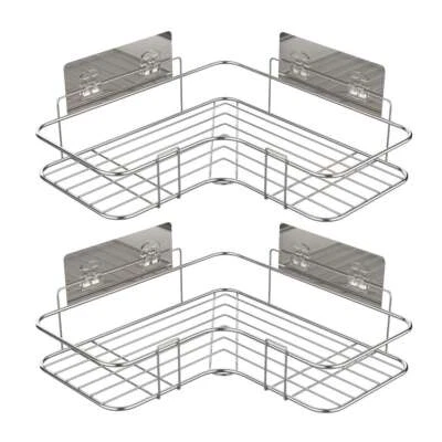 Shower Caddy Shelf Bath Storage Holder Organizer Bathroom Corner Triangular Rack