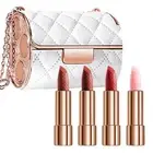 4 Colors Lipstick Set Matte Lipstick Non Stick Cup Waterproof Lipstick with Bag