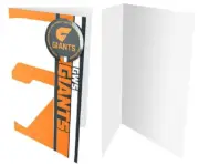 Greater Western Sydney Giants Official AFL Blank Greeting Card Pin On Metal Badg