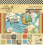 Graphic 45 - Mother Goose - 8x8 Paper Pad 24 Sheets Mixed Media Scrapbook