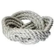 NEW Areaware By Harry Allen Silver Knot Rope Sculpture Fruit Incu Art Bowl