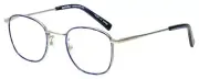 Calabria EB Inside Square Reading Glasses +7.00 Blue Silver Men Women