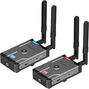 Wireless HDMI Transmitter and Receiver 4K, 492FT Range Plug&Play HDMI Extender Kit, 5G HDMI Video Transmission System 4K Full HD for Streaming from DSLR/Laptop/Netflix/YouTube to TV/Projector
