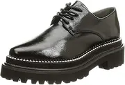 [EVOL] (イーボル) Evor Women's Oxford Studded Koba Lace-up Shoes, BL, 22.5 cm