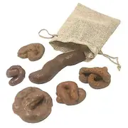 6 Pcs Set Realistic Fake Poo Soft Simulation Fake Dog Poo Prank Joke Funny Toy