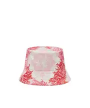 printed canvas bucket hat 58 White