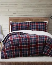 Truly Soft Cuddle Warmth Printed Plaid Comforter Set