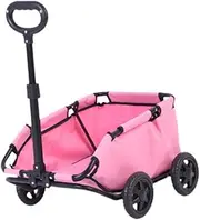 Pet Stroller Dog Cart Foldable Portable Easy to Fold for Storage Dog Carrier Pet Trolley for Outdoor Shopping Playing Walking, Pink