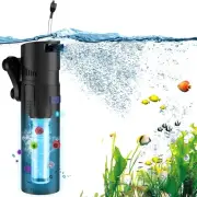 Aquarium Filter for 25-198 Gal Fish Tanks, Green Killing Machine with 9W U-V ...