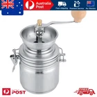 Portable Hand Crank Coffee & Spice Grinder No Battery Needed Silver