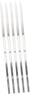 5Pcs Extra Thick Barbecue Skewers Practical Meat Skewers for High Temperature Resistant for Grilling Kebab and Vegetables