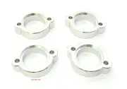 TTR400 Aluminum Anodized Silver Exhaust Flange Set - CB350F CB400F CB550 CB550F
