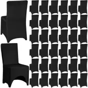50 Pcs Spandex Chair Covers Wedding Universal Polyester Stretch Chair Slipcov...
