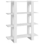 vidaXL Book Cabinet/Room Divider White Bookcase Shelf Rack Storage Organiser