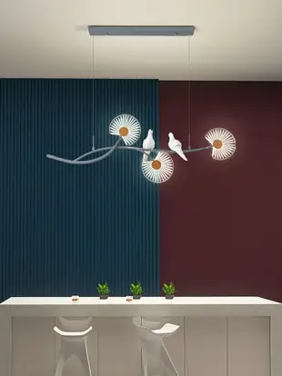 新款北歐餐廳魔豆吊燈現代簡約餐桌吊線燈創意小鳥飯廳吧臺燈