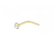 4 Prong Gold Nose Stud 2mm
