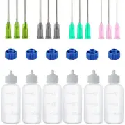 6 Pcs Glue Applicator Bottles, 30ml Plastic Squeezable Dropper Bottles with8629