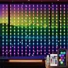 Color Changing Curtain Lights USB powered LED Curtain Lights Fairy String Lights