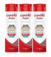Candid Activ Sweat Control Talc (100g X 3) for daily use fight skin infections