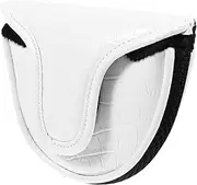 BESPORTBLE Leather Putter Cover Mallet Golf Putter Headcover Universal Fit Protects Club from Dings Semi-Circular Putter Covers