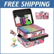 Complete Diamond Art Toolkit in Stylish Pink – 240 Slots for Easy Organization