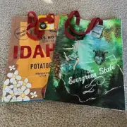 Trader Joe’s Reusable Grocery Tote Bag Washington state Idaho NEW (2 bags)
