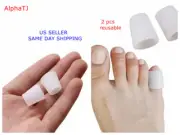 2) pcs Silicone Gel Pinky Toe Sleeves Protectors Covers for Blister Hammer Toes