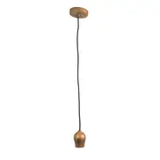 BUD Pendant Lighting Timber and Cloth Cord Suspension 180cm