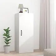 Hanging Wall Cabinet White 34.5x34x90 cm Engineered Wood,Engineered Wood Hanging Wall Cabinet with Ample Storage for Home Organisation and Decoration Wall Shelves, Home Decor