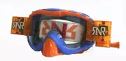 RIP N ROLL HYBRID FULLY LOADED Roll off GOGGLES MOTOCROSS ENDURO Blue Orange