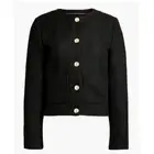 J. CREW | NWT Tweed Lady Jacket Black Gold Button Structured Blazer Pockets | 18