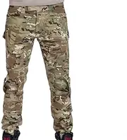 Worldshopping4U Men Shooting BDU Combat Pants Trousers with Knee Pads Multicam MC for Tactical Military Army Airsoft Paintball