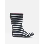 全新真品英國品牌JOULES 深藍色條紋可折疊中筒雨靴/雨鞋/短筒雨靴